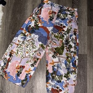 Nicole Miller Multicolor Linen Pants